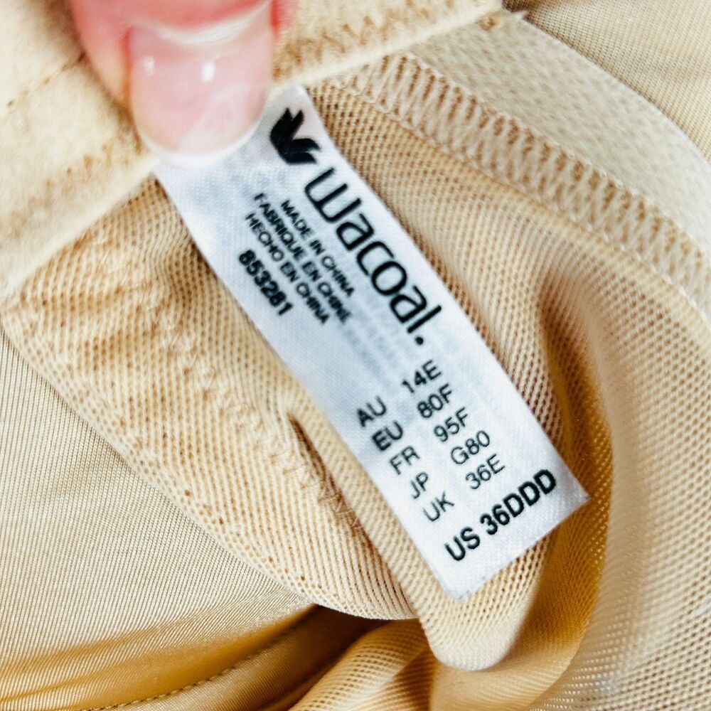 Wacoal Bra 36DDD Beige Nude Side Smoothing Underwire T Shirt Bra - Picture 6 of 6